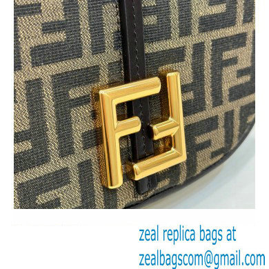 Fendi C Com Small bag in Brown FF jacquard fabric 2023 - Click Image to Close